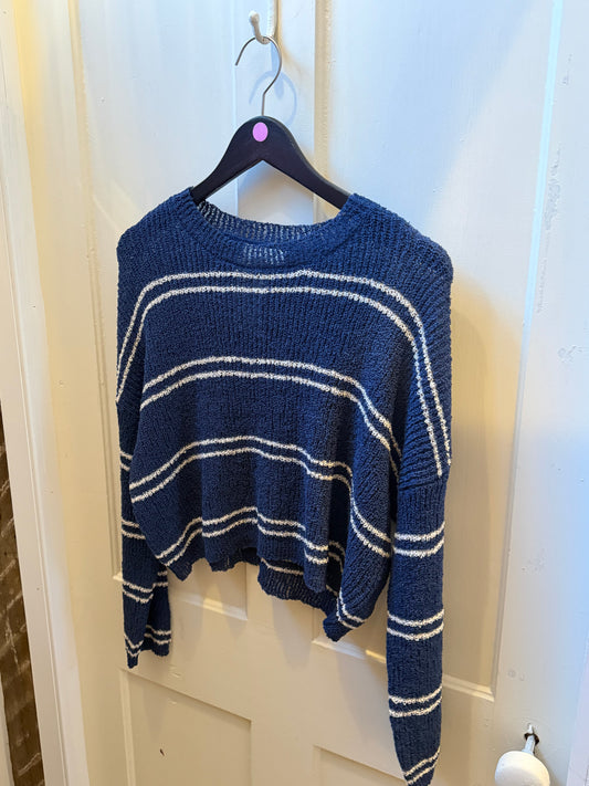 Navy Striped Sweater