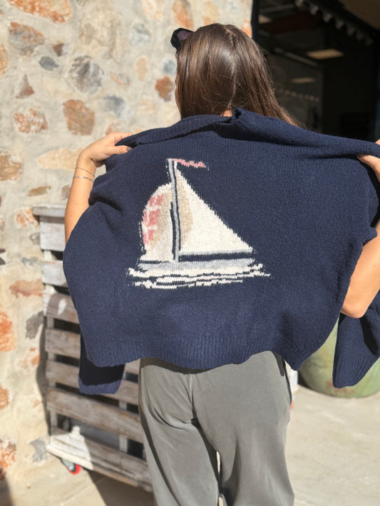 Sail Away Knit Sweater - Navy