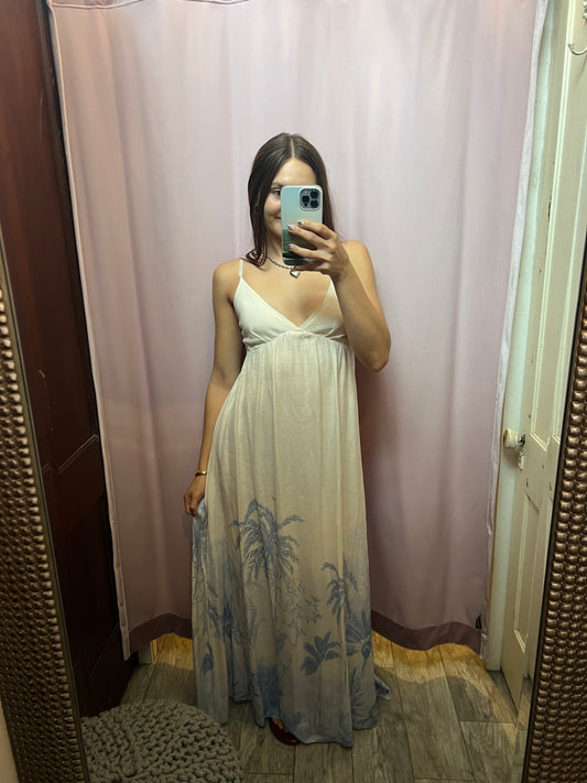 Blue Palms Maxi Dress