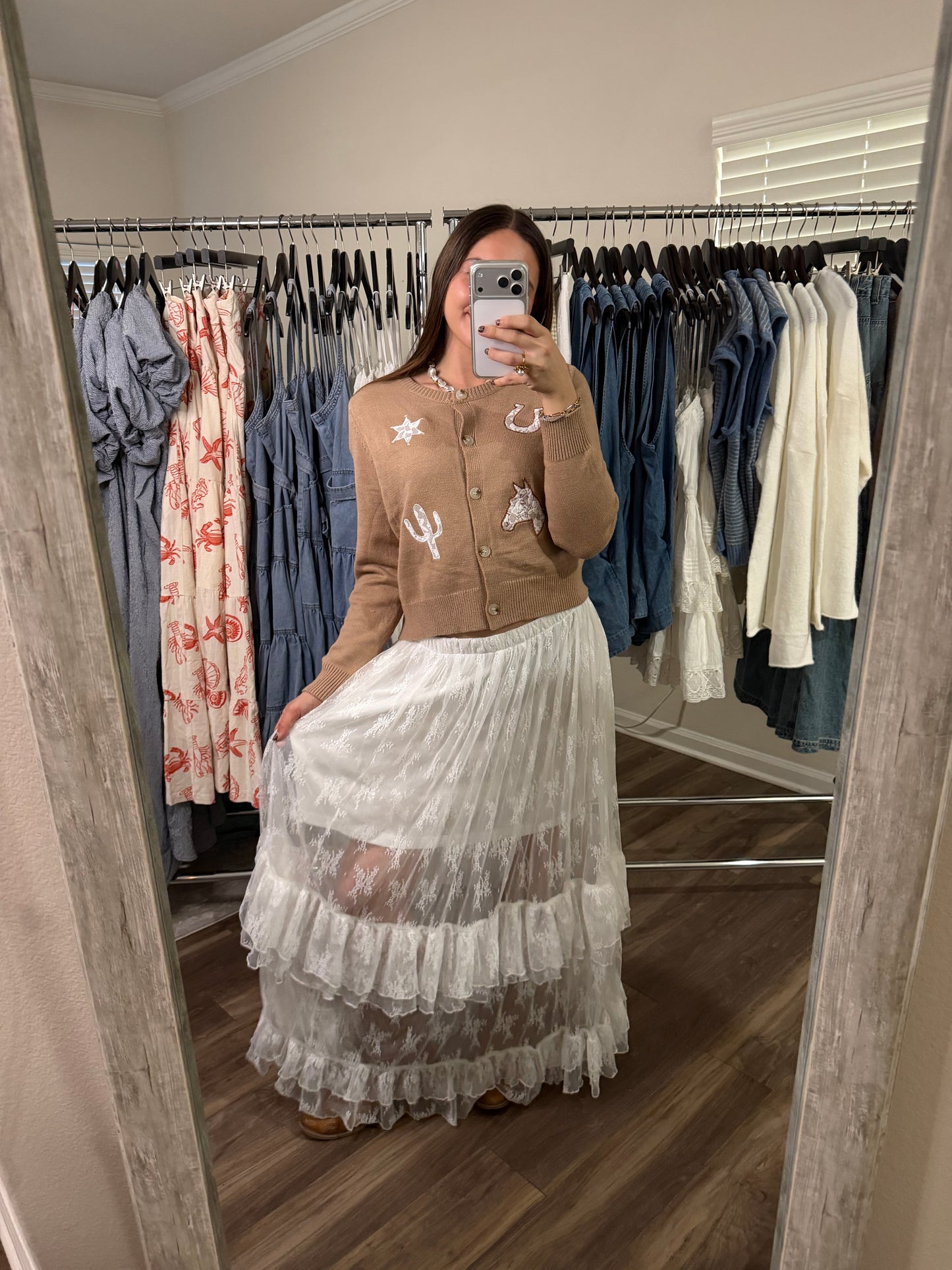 Lace Meadow Maxi Skirt