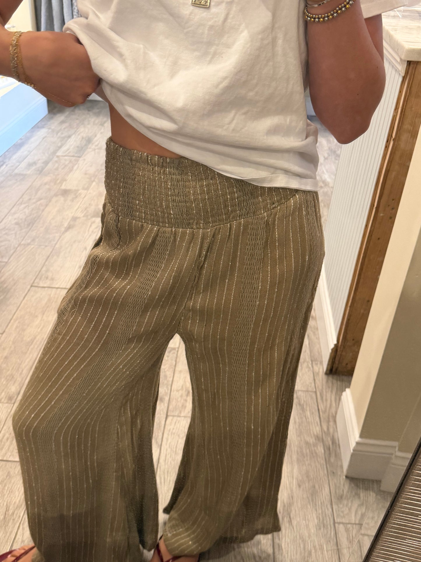 Mocha Sequin Beach Pants