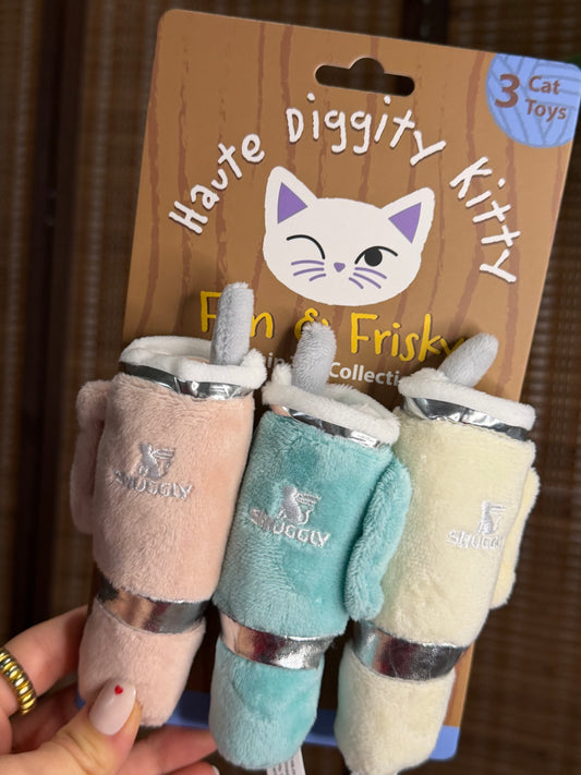 Snuggly Cup 3-Pack Organic Catnip Toys
