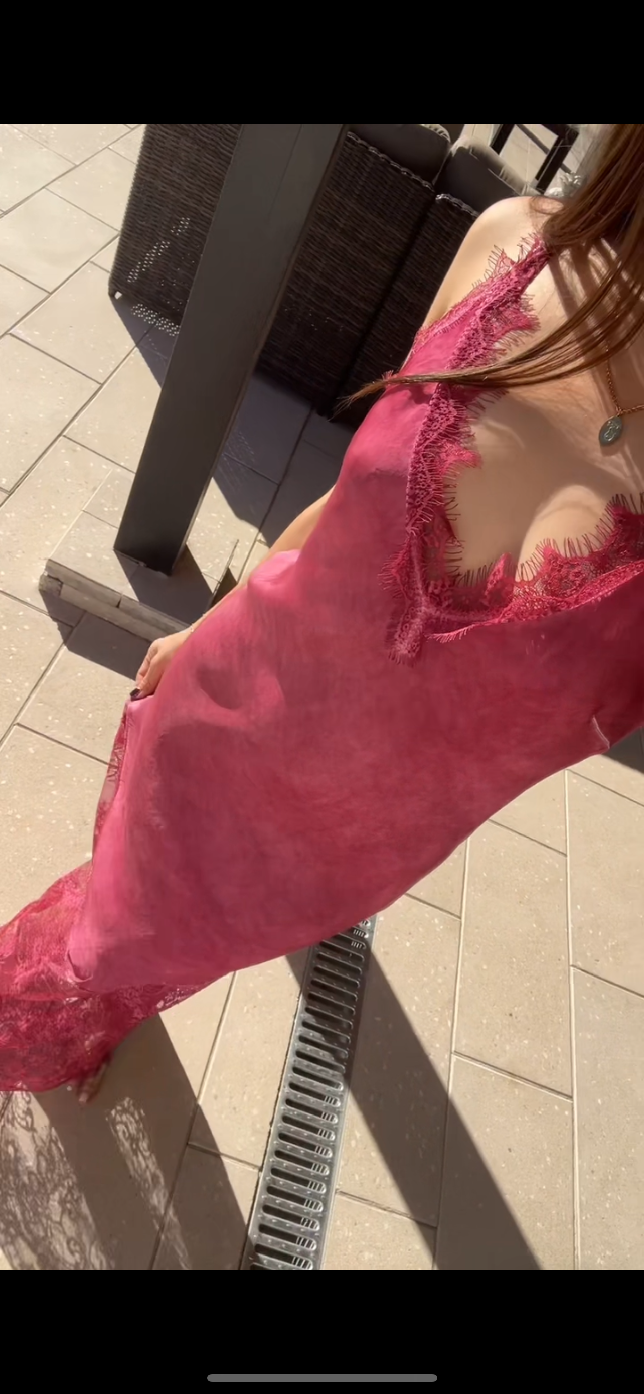 Merlot Lace Slip Dress