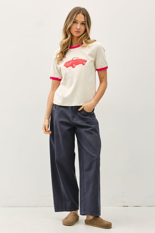 Route 88 Vintage Car Tee - Red