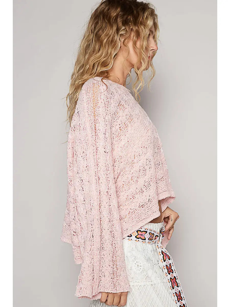 Coastal Knit Sweater - Baby Pink RESTOCK