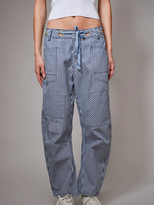 Sunday Striped Barrel Pants RESTOCK