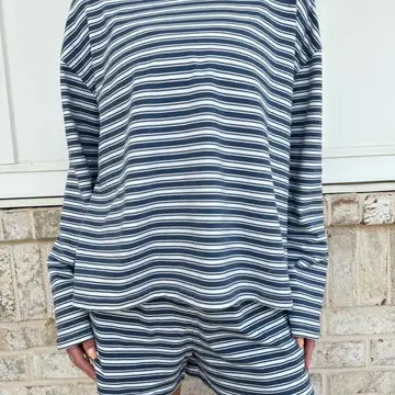 Billie Striped Loungewear Long Sleeve Top