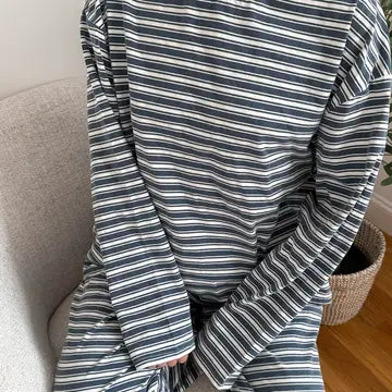 Billie Striped Loungewear Long Sleeve Top