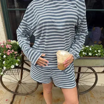 Billie Striped Loungewear Long Sleeve Top