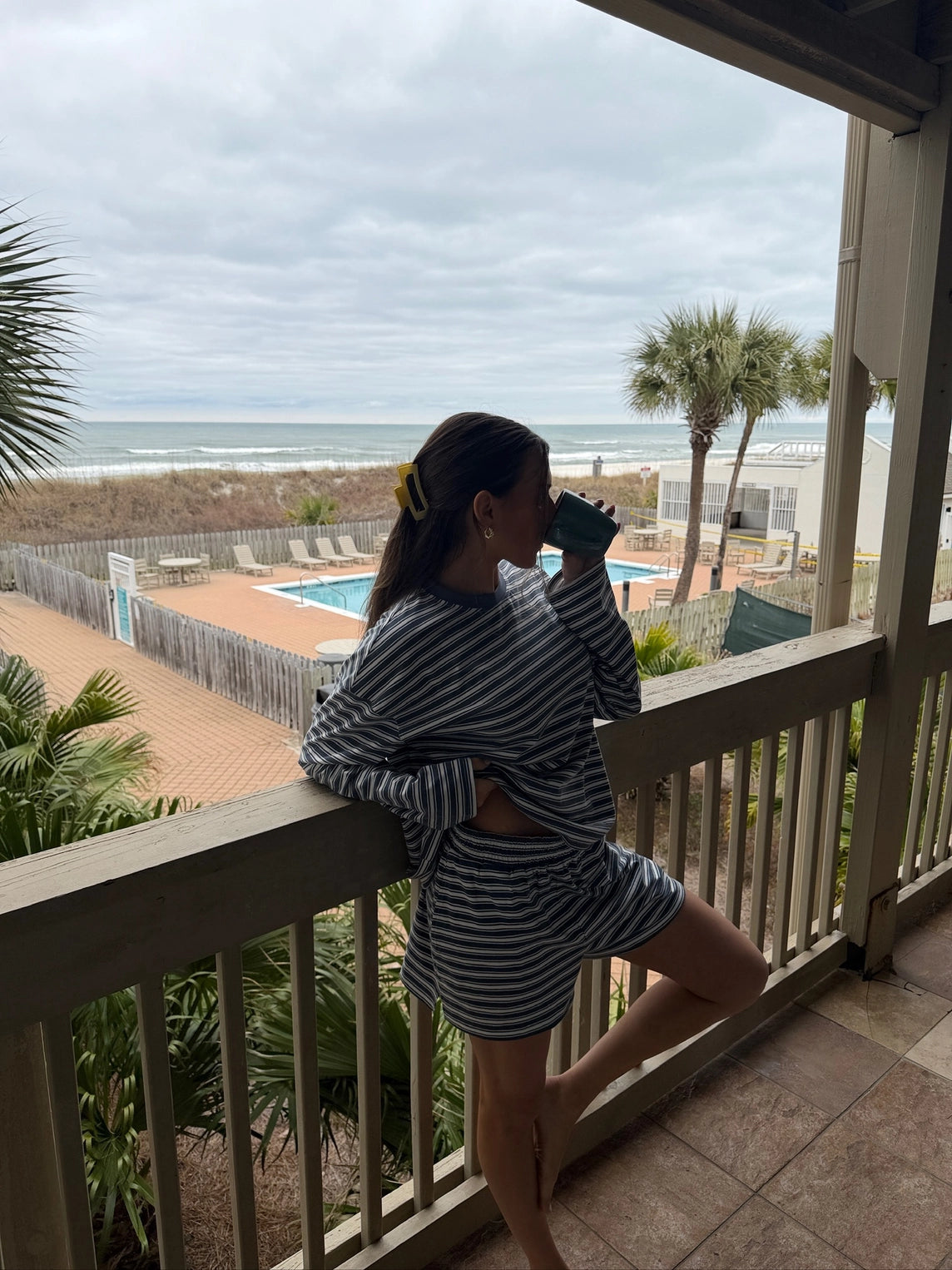 Billie Striped Loungewear Shorts
