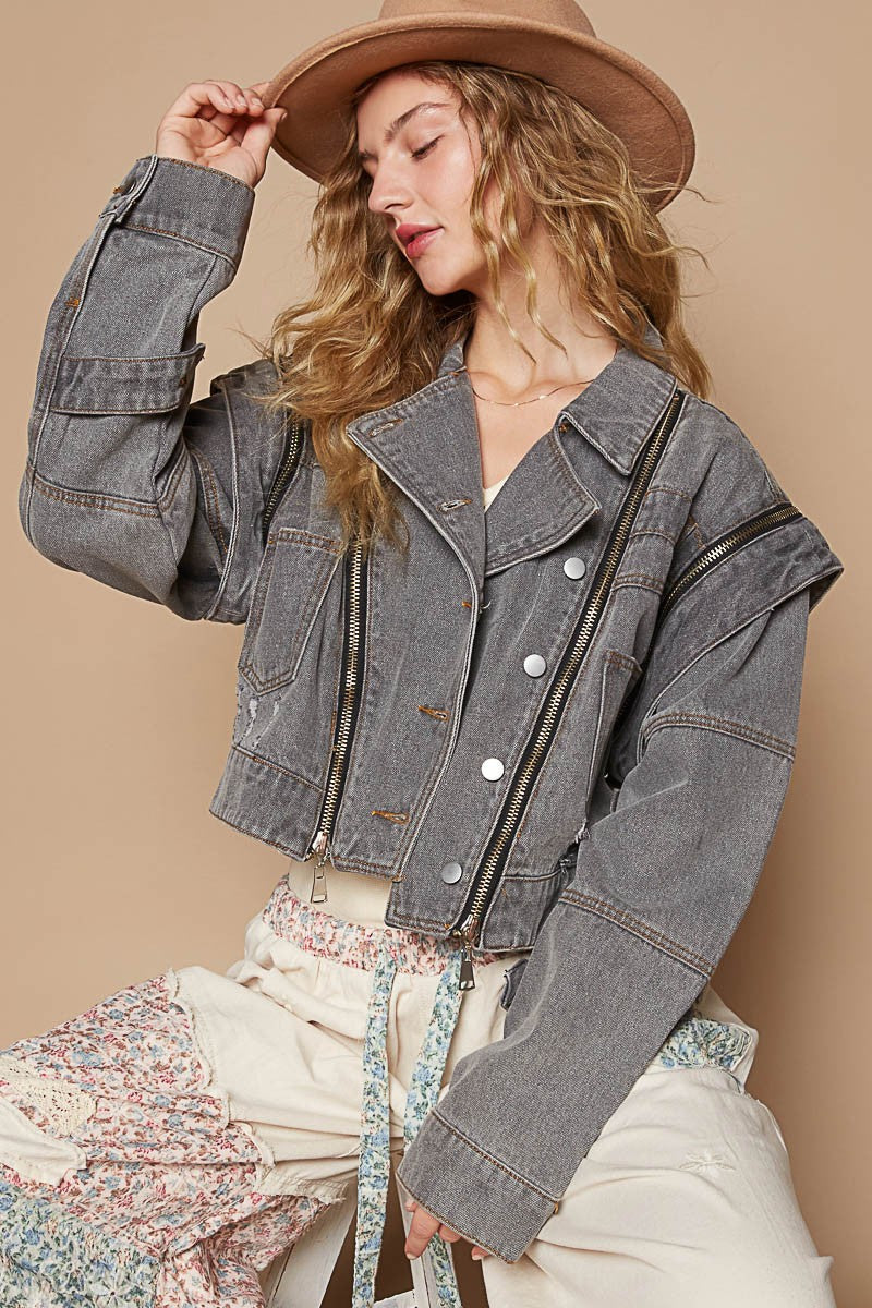 Dream Girl Denim Convertible Jacket