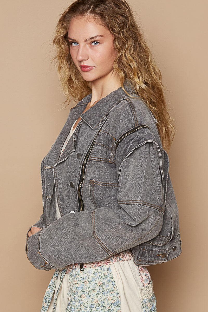 Dream Girl Denim Convertible Jacket