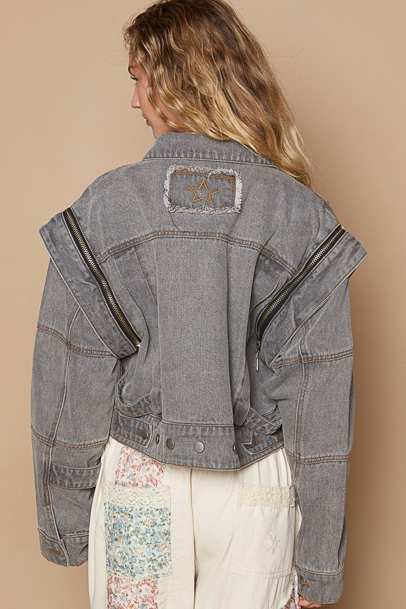 Dream Girl Denim Convertible Jacket