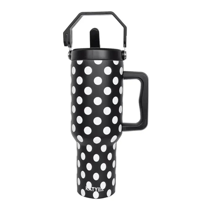 Black Polka Dot Tumbler