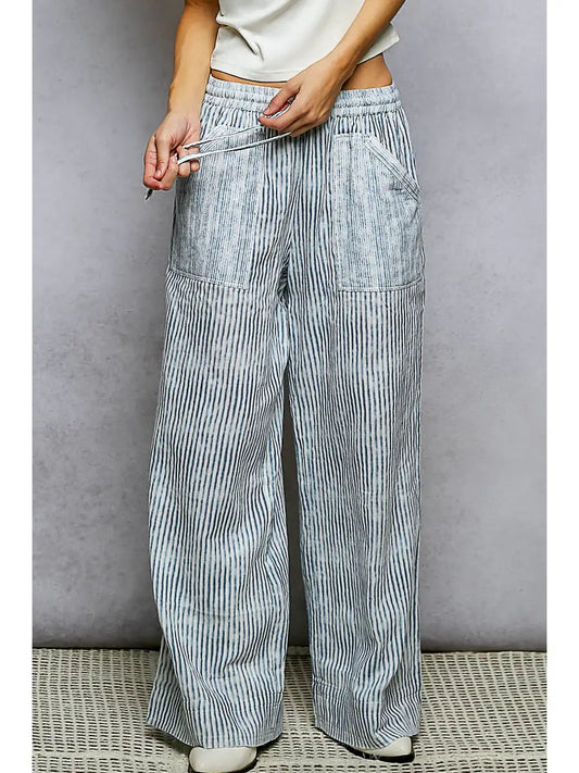 Watercolor Striped Pants