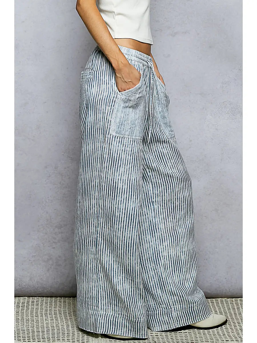 Watercolor Striped Pants