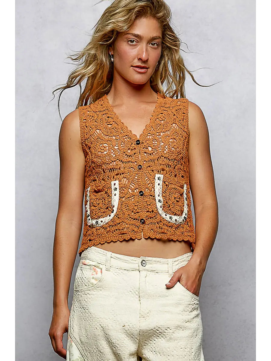 Horse Shoe Beaded Pocket Crochet