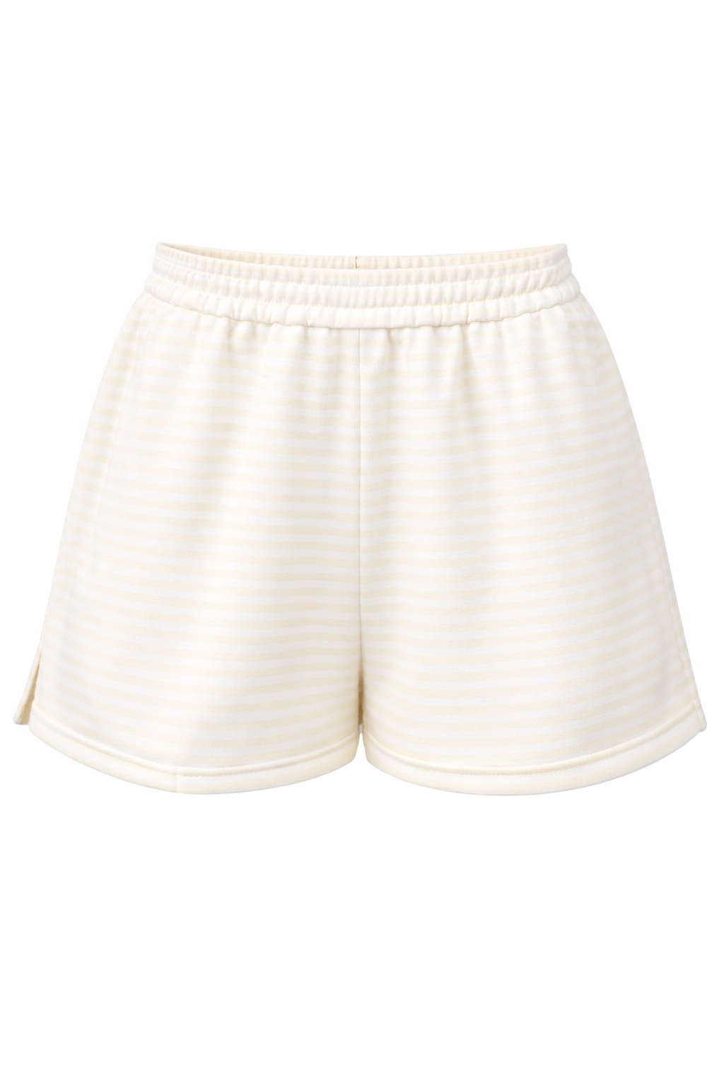 Baby Yellow / White Striped Shorts