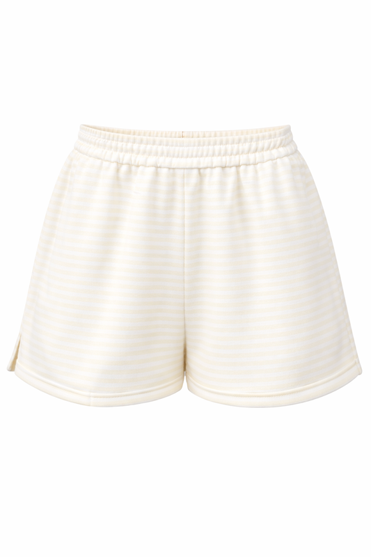 Baby Yellow / White Striped Shorts