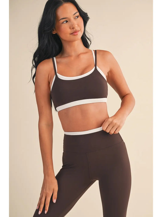 Double Layered Sports Bra - Chocolate