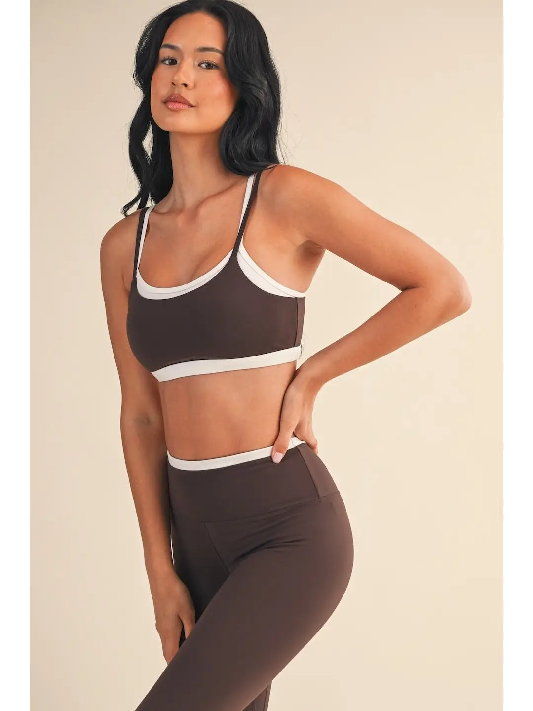 Double Layered Sports Bra - Chocolate