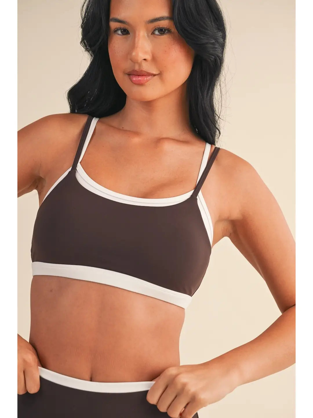 Double Layered Sports Bra - Chocolate