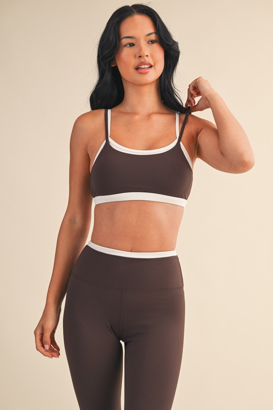 Double Layered Sports Bra - Chocolate