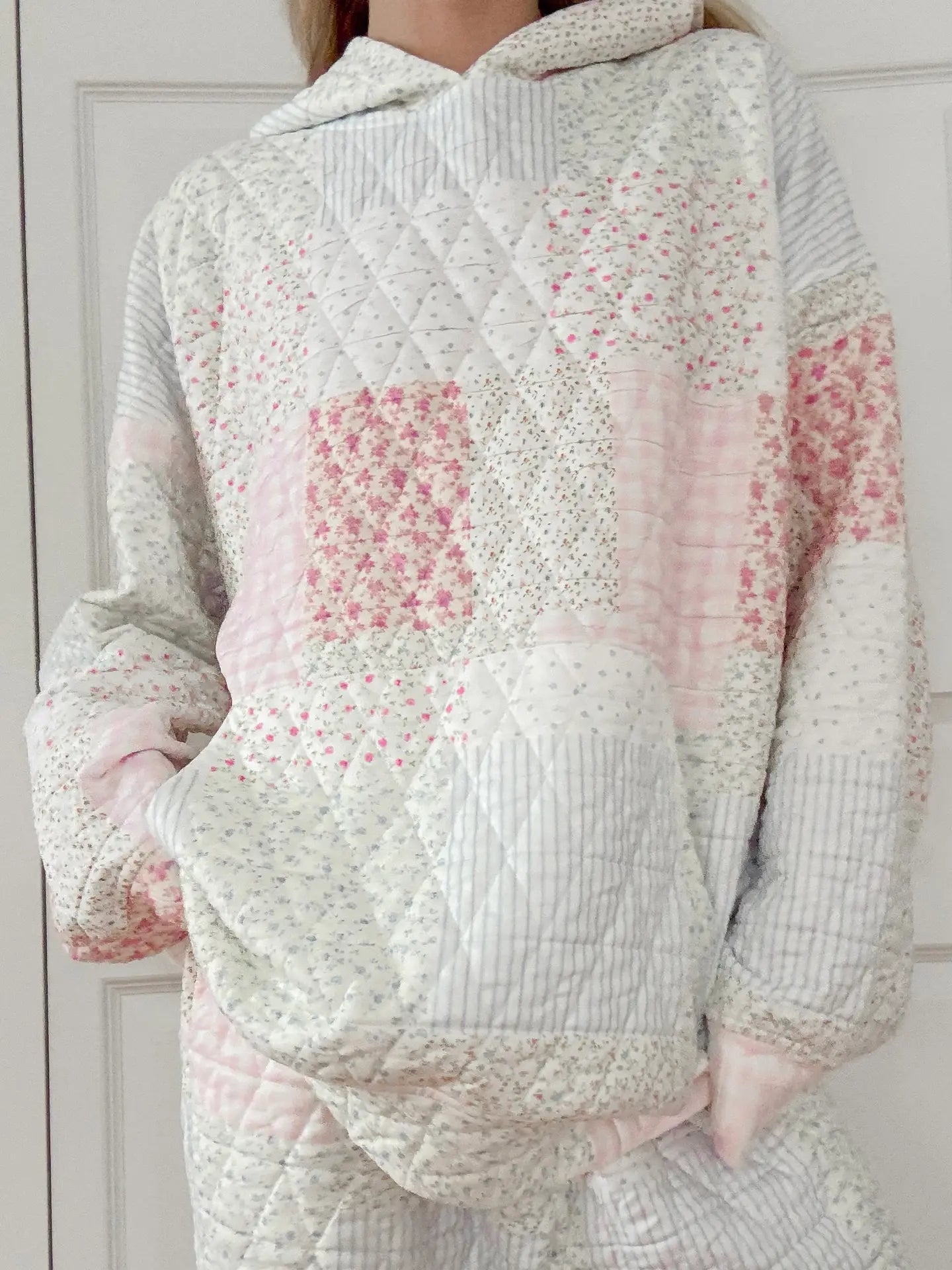 Quilted Pastel Cloud Hoodie