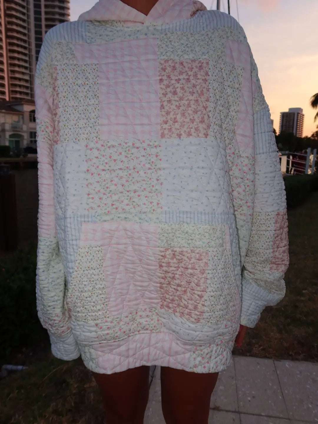 Quilted Pastel Cloud Hoodie