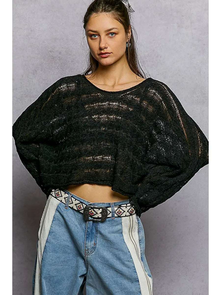 Coastal Knit Sweater - Black - RESTOCK