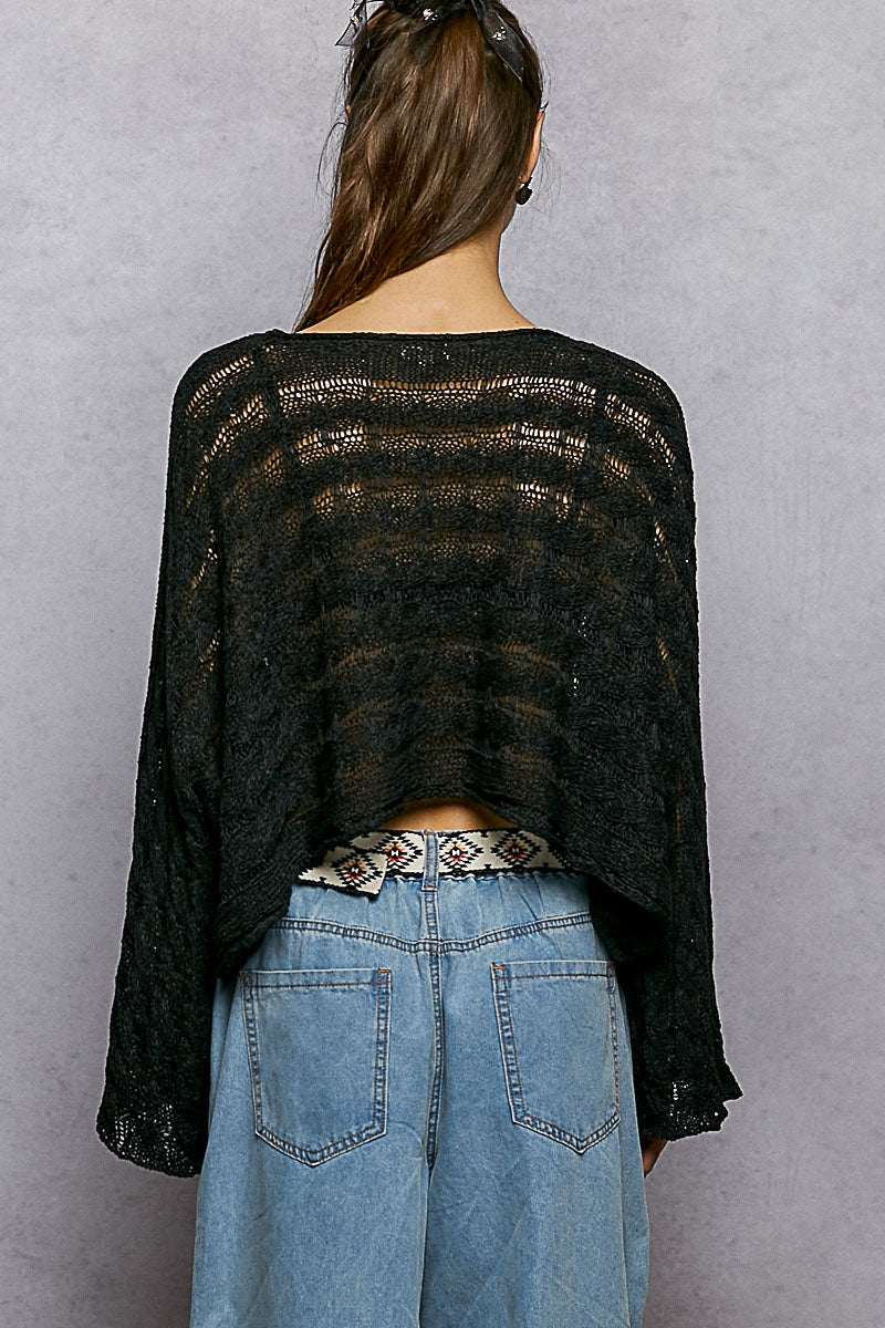 Coastal Knit Sweater - Black - RESTOCK
