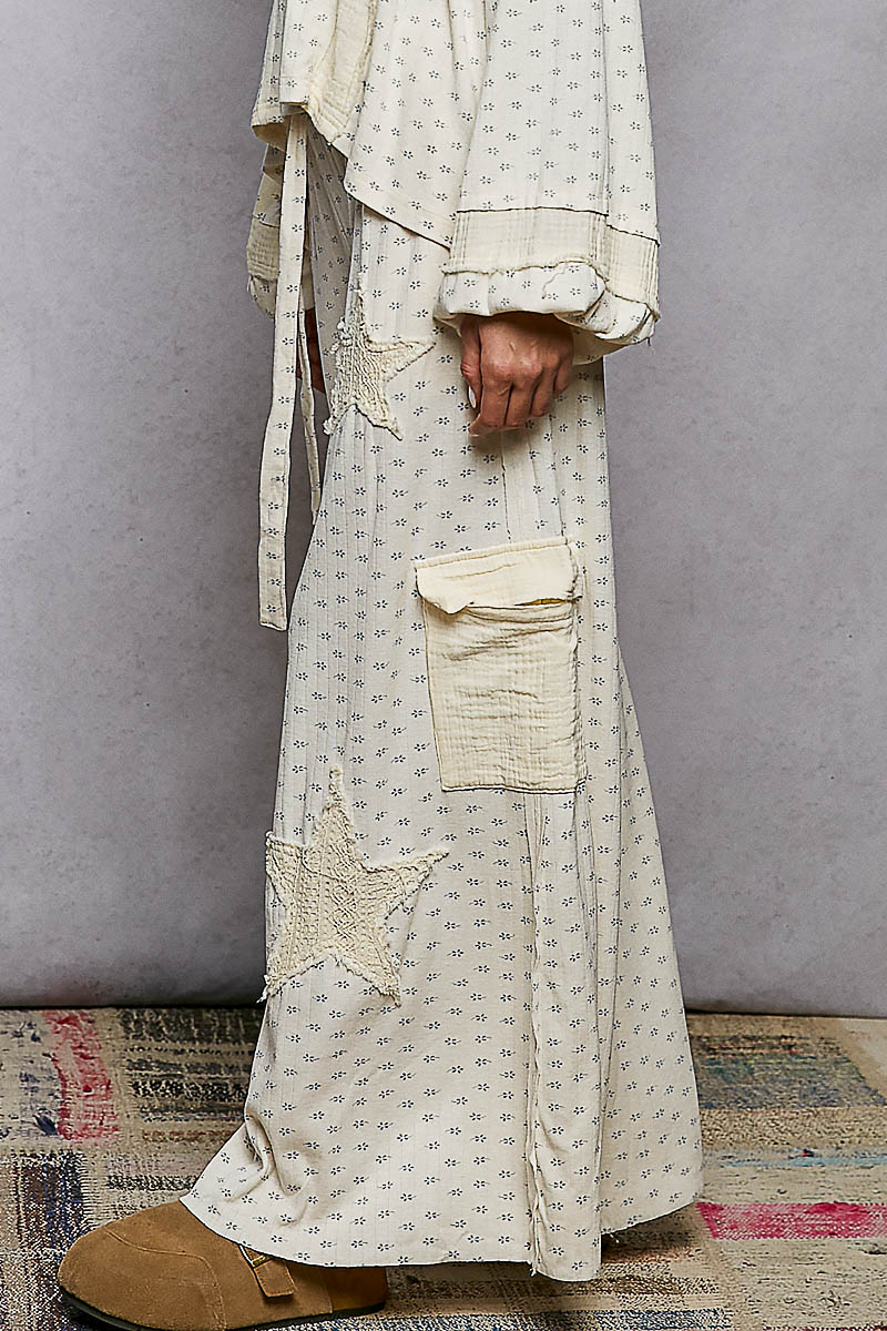 Star Patch Lounge Pants - Cream