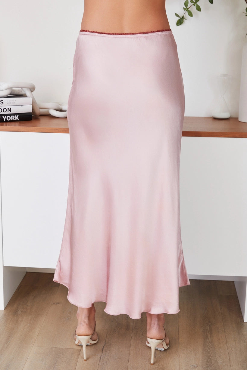 Dusty Rose Slip Skirt