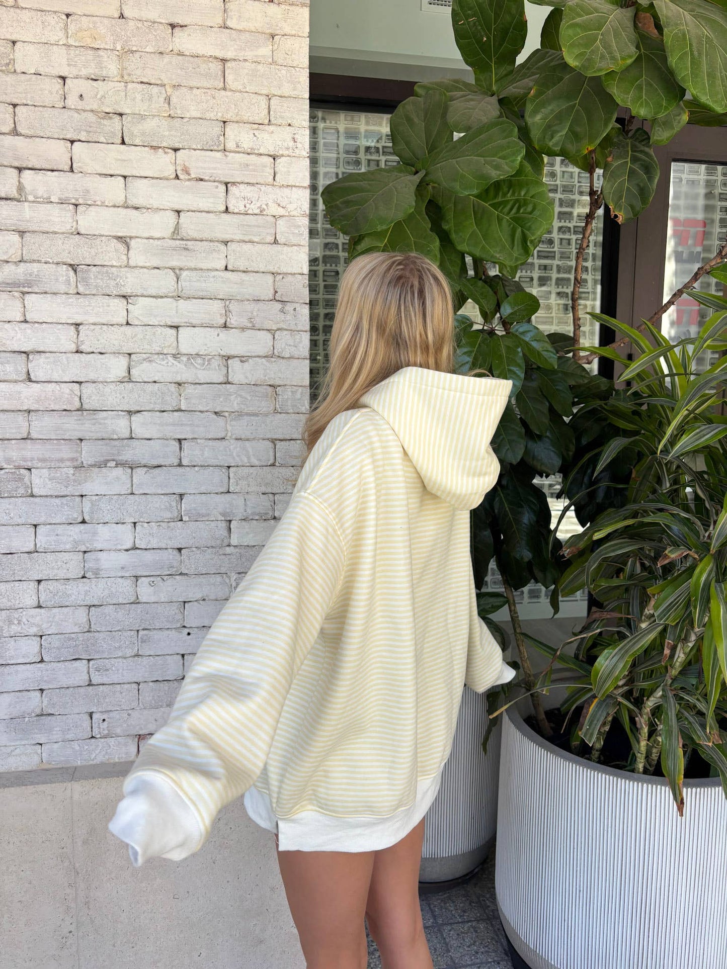 Baby Yellow Striped Hoodie
