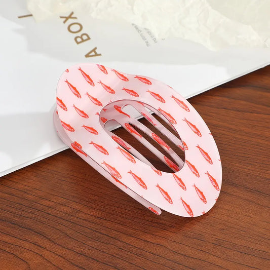 Flat Lay Hair Clip - Fish Print