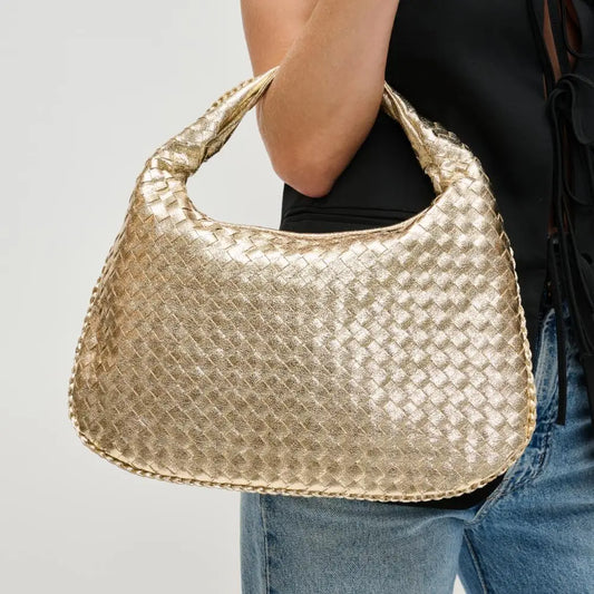 Goldie Woven Shoulder Bag