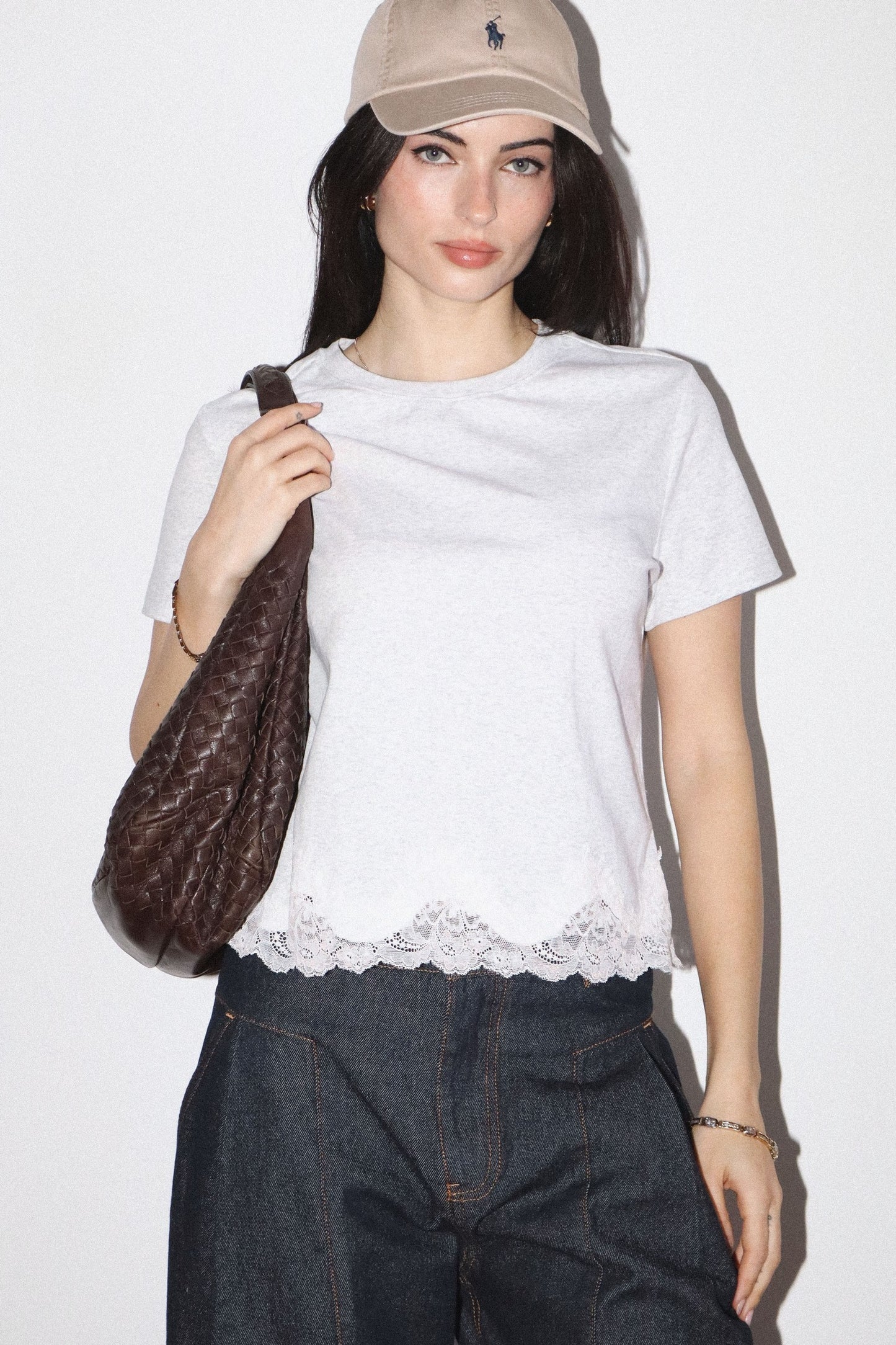 Lace Trim Short Sleeve Tee