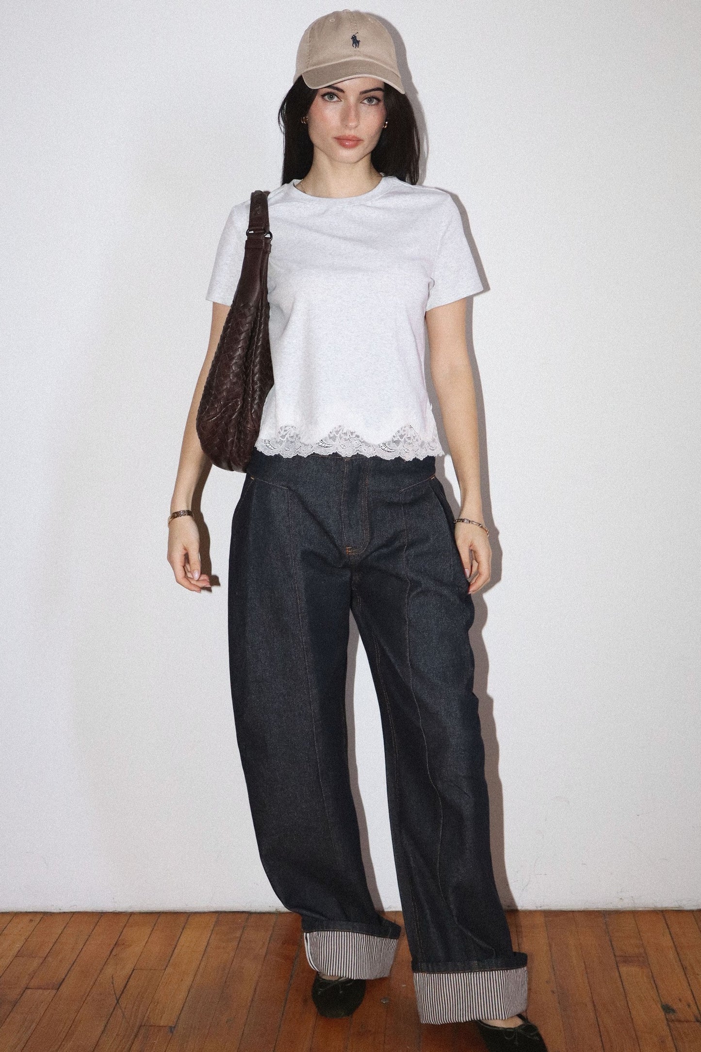Lace Trim Short Sleeve Tee