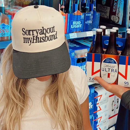 Sorry About My Husband Vintage Trucker Hat