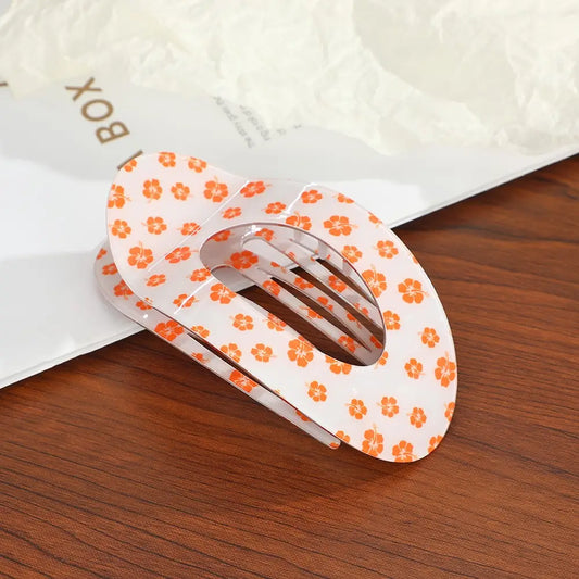 Flat Lay Hair Clip - Floral Print