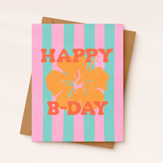 Hibiscus - Birthday Card
