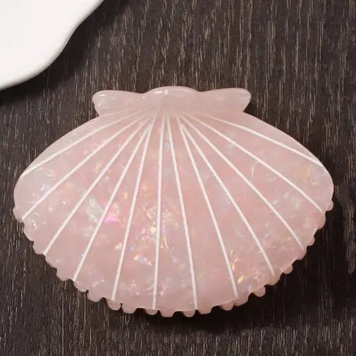Jumbo Shell Hair Clip - Pink