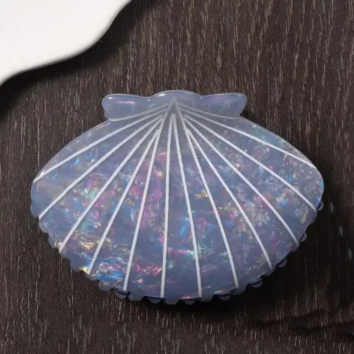 Jumbo Shell Hair Clip - Blue