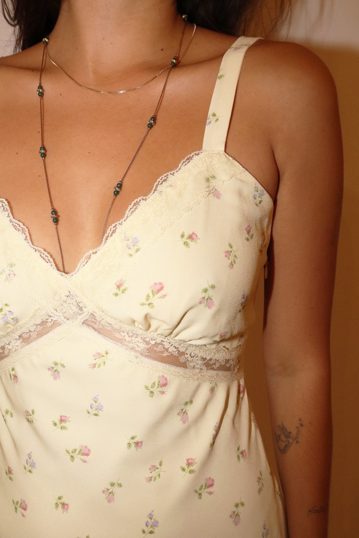 Honey Bloom Lace-Back Midi Dress 🍯🌼