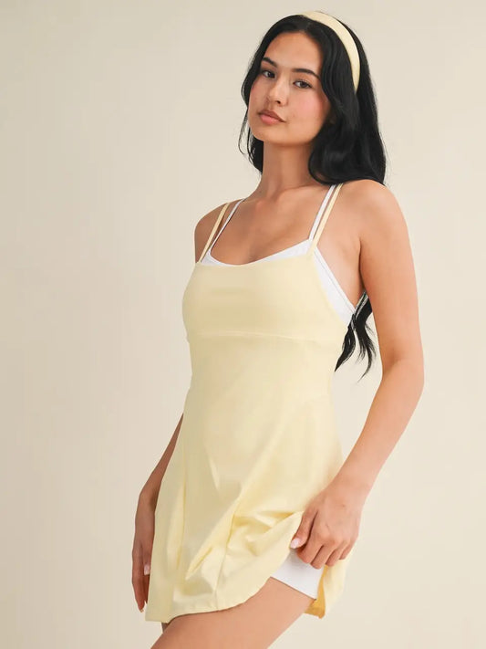 Double Layered Dress - Lemon
