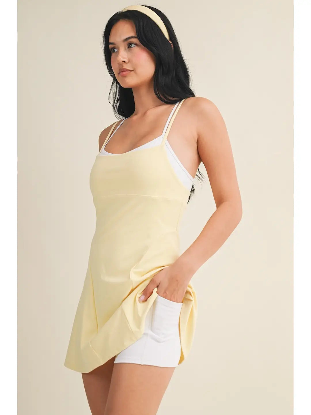 Double Layered Dress - Lemon