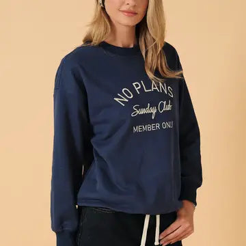 No Plans Sunday Club Crew Neck
