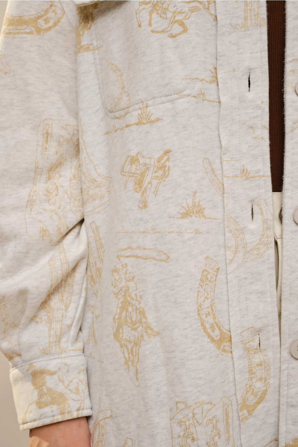 Western Shacket - Oatmeal