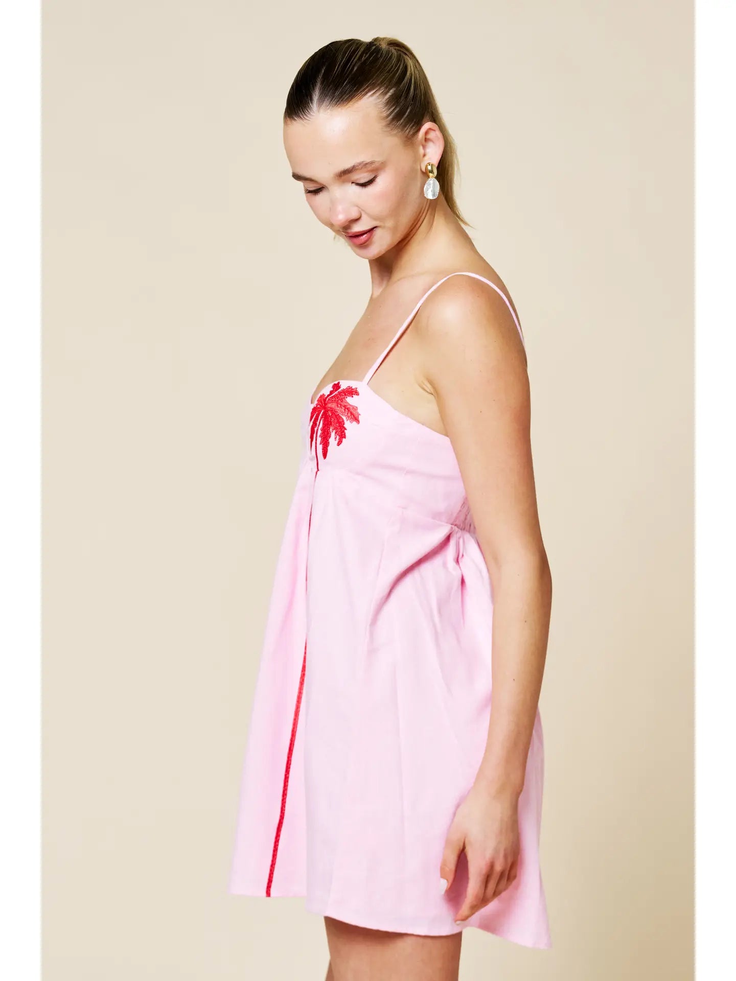 Palmtini Dress - Pink / Red
