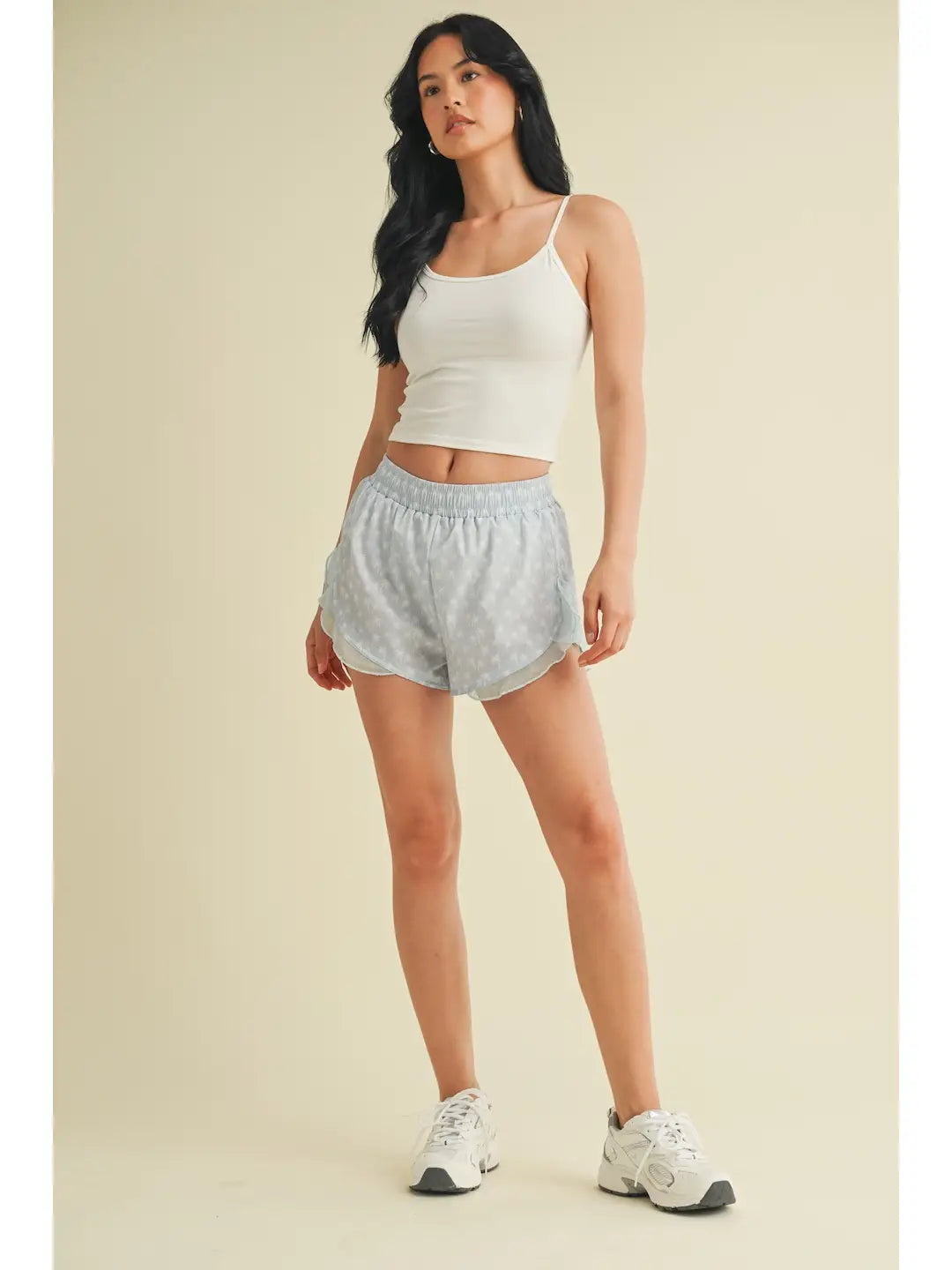 Palm Ruffle Active Shorts